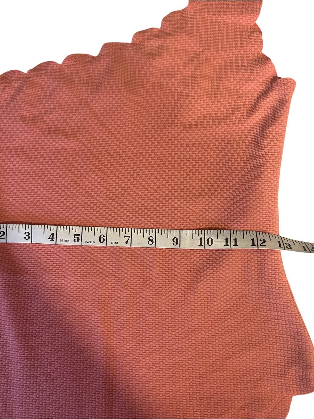 Marysia One Shoulder Scallop Edge One-Piece Swimsuit Coral Pink Size Medium - Picture 7 of 7